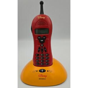 Classic Cordless Motorola Disney Mickey Mouse Phone NO CORDS